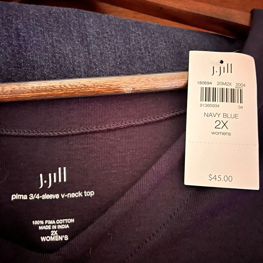 J Jill 3/4 length knit shirt - Picture 3 of 3